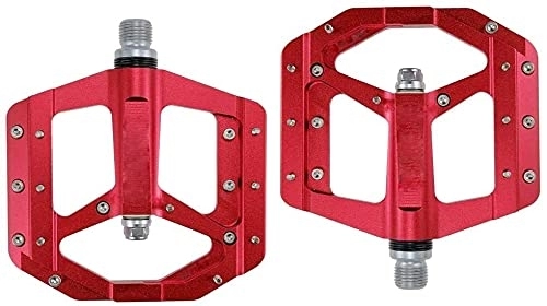 Pédales VTT : Pédales légères pédales automatiques Pédales de vélo de Montagne | Pédales de Trekking Bike Pédales avec axe Diamètre 9 / 16 Pouce | pour Les vélos de vélo d'exercice vélo ( Color : Red )