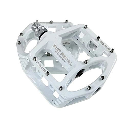 Pédales VTT : PéDales VTT Accessoires de Vélo De Montagne Vélo Pédale Vélo De Route Pédales Cyclisme Accessoires BMX Pédales Plat Pédales Vélo Accessoires White, Free Size