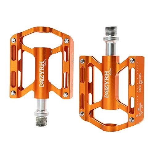 Pédales VTT : PéDales VTT Accessoires vélo Vélo De Route Pédales Plat Pédales BMX Pédales Vélo Pédales Accessoires de Vélo De Montagne Vélo Accessoires Orange, Free Size