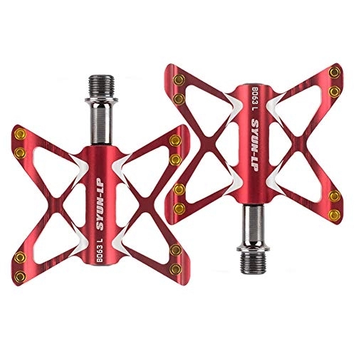 Pédales VTT : PéDales VTT Cycle Accessoires Cyclisme Accessoires Plat Pédales Vélo Accessoires Vélo Pédales Vélo Pédale Accessoires de Vélo De Montagne Red, Free Size