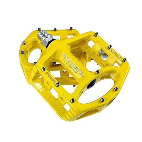 Pédales VTT : PéDales VTT Vélo Pédale Plat Pédales Cyclisme Accessoires Accessoires de Vélo De Montagne Vélo De Route Pédales Vélo Accessoires BMX Pédales Yellow, Free Size