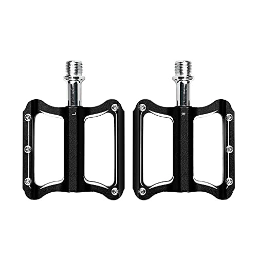 Pédales VTT : QSMGRBGZ Pédales De Vélo, Plate-Forme en Alliage D'aluminium Et Arbre en Acier Molybdène Chrome, Tacques À Pédale De Vélo De Montagne Durable (M14), Noir