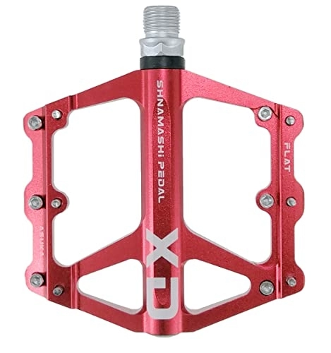 Pédales VTT : Repose-Pieds pour Moto Pédales De Vélo De Montagne Antidérapantes Pédales De Vélo À Plate-Forme 9 / 16"Pédale De Vélo De Route À Roulements 2DU (Color : XD Red)