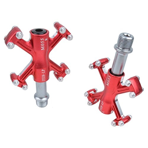 Pédales VTT : Ruifu ultraléger en aluminium Pédales de vélo VTT Mountain Bike Cycling Racing Pédales 2 pcs, Red