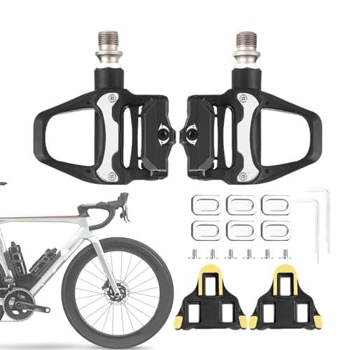 Pédales VTT : Shoubimod Pédales de vélo de Montagne, pédales de vélo, Pédales de vélo antidérapantes durables - Adaptateurs de Cage d'orteil compatibles pour pédales de Verrouillage Look pédales sur vélo d'exercice