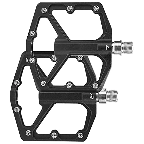 Pédales VTT : SHYEKYO Pédales Plates de Plate-Forme de vélo, pédales Plates de vélo 1 Paire de système de roulement du en Alliage d'aluminium pour vélos de Montagne / vélos de Route(Le Noir)