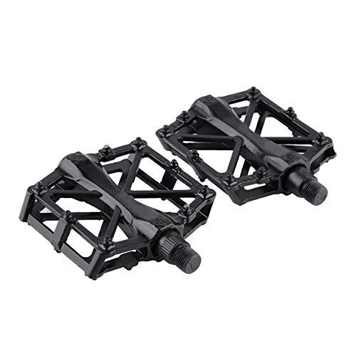 Pédales VTT : Silverfer Pair Ultralight Aluminum Alloy Bicycle Pedals Mountain Bike Pedal MTB Road Cycling Riding Alloy Wellgo Pedal Treadle Black