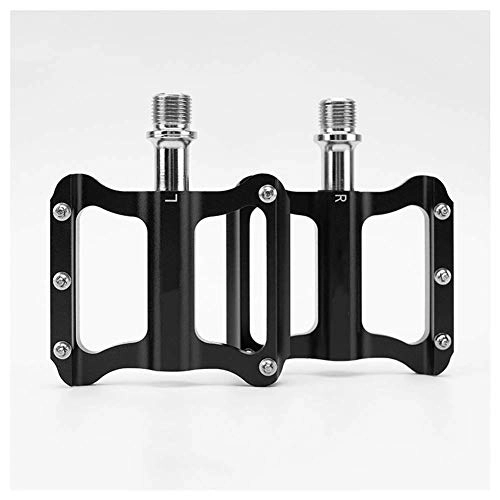 Pédales VTT : Sports de Plein air Pédales de vélo de Route Plate-Forme Plate en Alliage d'aluminium pour vélos de Route Équipement Fixe BMX, 9 / 16", Noir