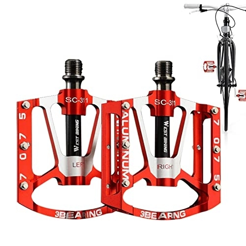 Pédales VTT : Sysdisen Pédales de vélo d'appartement | Pédales de Plate-Forme de vélo pour VTT BMX, Pédale de vélo de Montagne Compatible 9 / 16 Pouces, Convient à la Plupart des vélos pour Adultes