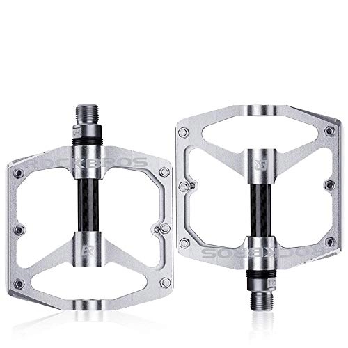 Pédales VTT : Vélo pedal mountain bike pédale en aluminium Palin portant antidérapant accessoires de pédale argent