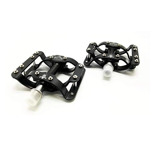 Pédales VTT : WOOAI VTT Montagne Pliant Vélo Pédales CNC Aluminium Titane Axe Vélo 3 Roulements Roulement Pegs Pédale pour BMX Accessoires, QC Noir