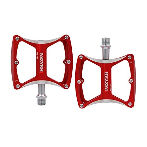 Pédales VTT : WYJBD 1 Paire VTT pédales en métal Bicyclette Plateforme pédales Plates for Mountain Road Cyclisme sur Route de vélos (Color : Red)