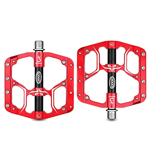 Pédales VTT : XYXZ Bicycle Platform Flat Pedal Wide Flat Mountain Road Cycling Bicycle 3 Sealed Bearings 9 / 16In Aluminum Ultralight Bike MTB Pedal