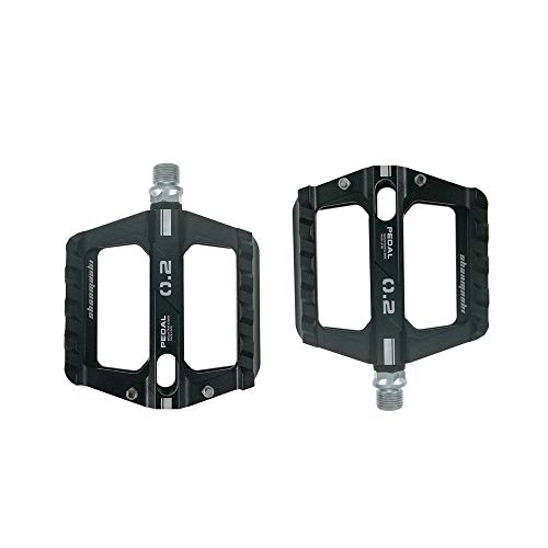 Pédales VTT : ZIQIDONGLAI Pédales de vélo VTT Pédales 1 Paire en Alliage d'aluminium antidérapage Durable vélo Pédales Surface for la Route VTT Vélo 4 Couleurs (SMS-0.2) pour Route, VTT (Color : Black)