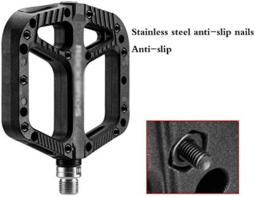 Pédales VTT : ZXCshangdian Co., ltd Pdales De Vlo Mountain Bike Nylon Pedal Bearing Riding Pedal Unisex Bicycle Accessories (Couleur: Noir) -Noir