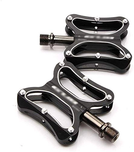 Pédales VTT : ZXCshangdian Co., ltd Pdales De Vlo Palin Bearing Mountain Bike Anti-Skid Ultralight Flat Wide Pedal Bicycle Parts (Couleur: Noir) -Noir