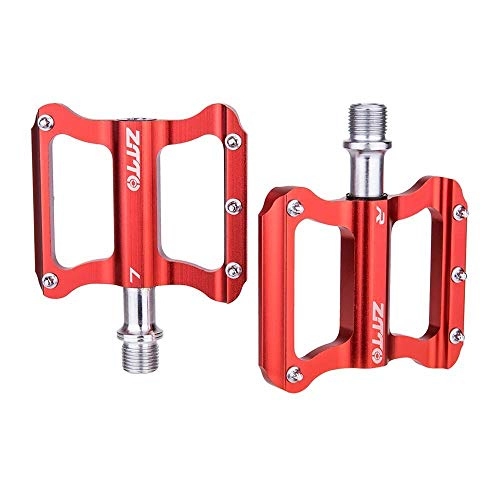 Pédales VTT : ZZMWLES Vélo de Montagne Pedal Mountain Road Flying Bicycle Porte Pied Pédale Ultralight Alliage Alliage d'aluminium VTT Pédales Accessori Bici MTB (Color : Red)