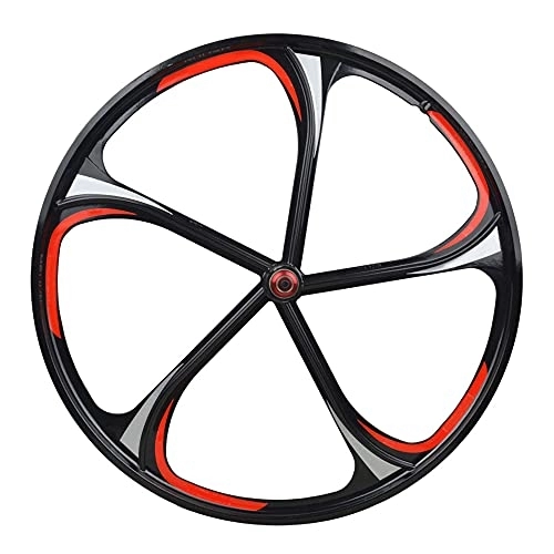 Roues VTT : 26 pouces Roues de vélo de montagne, roue avant et roue arrière à dégagement rapide en alliage de magnésium, compatibles avec les freins à disque / Noir / Front wheel