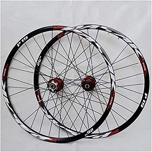 Roues VTT : Accessoires de vie Pneus de roue de vélo Jante de rayons Paire de roues de vélo de montagne 29 / 26 / 27, 5 pouces Roue de vélo (avant + arrière) Jante VTT en alliage d'aluminium à double paroi Frein