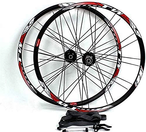 Roues VTT : Accessoires de vie Pneus de roue de vélo Jante de rayons Roues de vélo de montagne Paire de roues de vélo de 27, 5 pouces Arrière / avant à double paroi en alliage d'aluminium Jante de VTT à dégagem