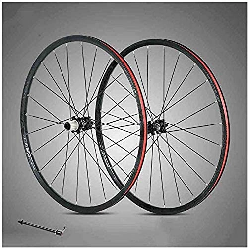 Roues VTT : Accessoires de vie Pneus de roue de vélo Rayons Jante 29 pouces Paire de roues de vélo à double paroi en alliage d'aluminium Roues de VTT Jante VTT Frein à disque à dégagement rapide 24H 8 9 10 11