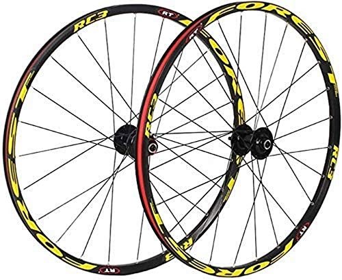 Roues VTT : Accessoires de vie Pneus de roue de vélo Rayons Jante Paire de roues de vélo de montagne Roues de vélo VTT de 26 pouces Paire de roues de frein à disque à double paroi en alliage d'aluminium à déga