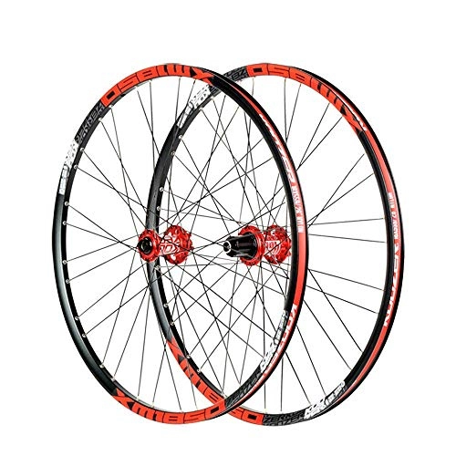 Roues VTT : AISHANG Paire de Roues de vélo, Roues de vélo de Montagne 26 / 27, 5 Pouces Frein à Disque Jante VTT en Alliage ultraléger à dégagement Rapide 32 Trous pour Shimano ou Sram 8 9 10 11 Vitesses