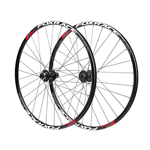 Roues VTT : BYCDD Paire de Roues de vélo Roues de vélo de Route de Montagne à axe traversant Jante arrière Avant Ensemble de Roues de vélo Disque, Black_26 inch