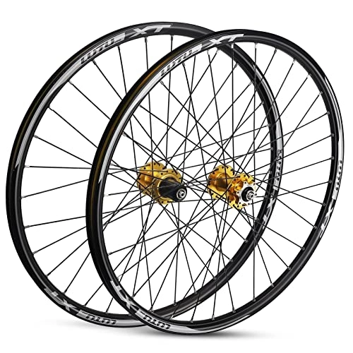 Roues VTT : HYLK Paire de Roues de vélo de Montagne de 26", Roues de VTT, Freins à Disque à dégagement Rapide, Roues de vélo à rayonsplats de 32Hpour 7 8 9 10, Roues de vélo à Cassette à 11 Vitesses