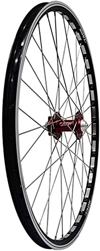 Roues VTT : KANGNING Jeu de Roues vélo 26 Pouces VTT VTT Roue Avant et arrière Alliage Mural Disc / V- Frein 7-11 Vitesse Palin Hub Libération Rapide 32H Vélo Roue-Hub Rouge Avant Well