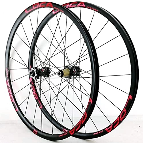 Roues VTT : LAVSENA Paire De Roues De Frein À Disque De Vélo De Montagne 26 27, 5 29 Pouces 700c Jante De Vélo Roues Avant Arrière À Travers Le Moyeu D'essieu for Cassette 7 8 9 10 11 12 Vitesses