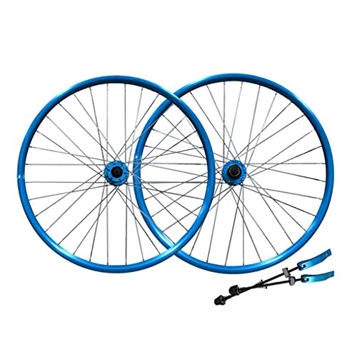 Roues VTT : LDDLDG MTB Vélo Wheelset, Jantes à Roues VTT De 26 Pouces VTT, 7-11 Vitesses Vitesse Hubs Frein à Disque, 32h(Color:blue1)