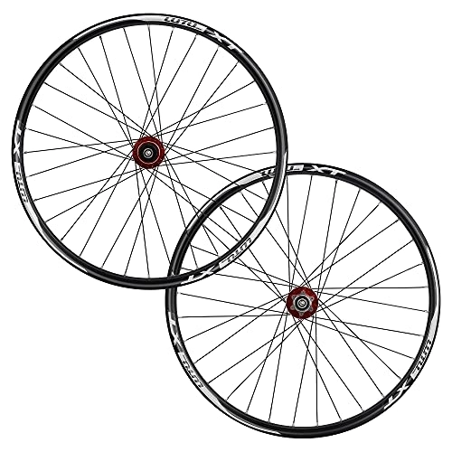 Roues VTT : LHHL Montagne De Vélo De Roues, 26" / 27.5" / 29" Roulement Scellé QR Frein À Disque VTT Jante en Alliage D'aluminium 32H 8-11 Vitess (Color : Red, Size : 29")