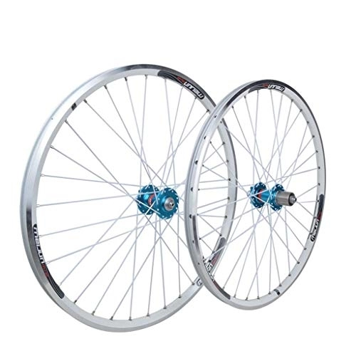 Roues VTT : LJYY Roue de vélo de Montagne 26"Jantes de vélo en Alliage à Double paroi à Disque V-Frein à dégagement Rapide Avant 2 arrière 4 Palin 8 9 10 Vitesses 32H Roue de vélo