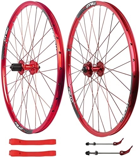 Roues VTT : Lot de roues de vélo de montagne de 66 cm, frein à disque, 7, 8, 9, 10 vitesses, moyeu à double paroi, jantes avant et arrière en alliage