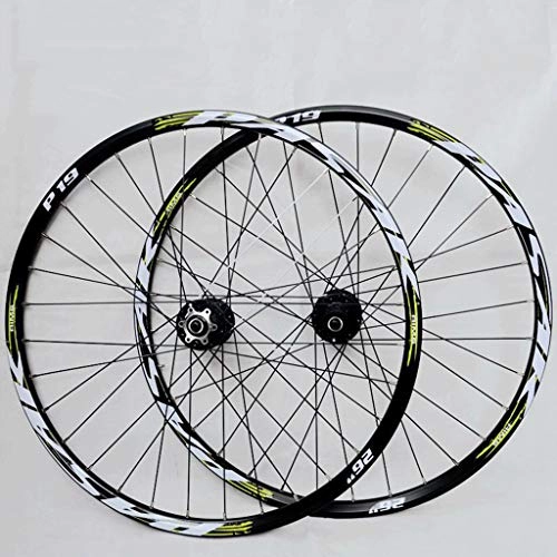 Roues VTT : LSRRYD VTT Paire Roues Vélo 26 27, 5 29 Pouces Libération Rapide Roue Avant Et Arrière Vélo Frein À Disque Roues Cyclisme Jantes À Double Paroi 32 Trous 7-11 Vitesses Cassette