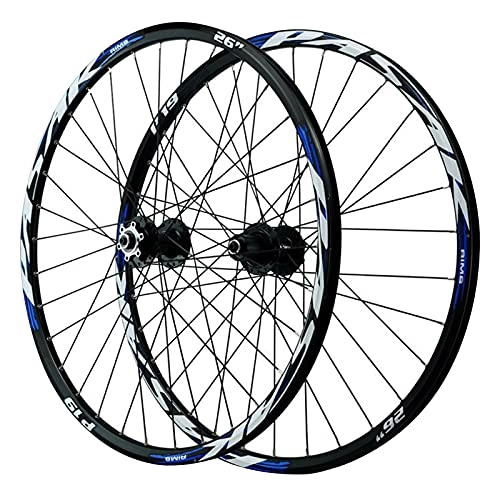 Roues VTT : MGRH Paire De Roues De Vélo De Montagne 26 27.5 29 Pouces Avant Arrière Jeu De Roues De Vélo VTT Jante À Double Paroi 6 Ongles Frein À Disque Libération Rapide 32 Trous 7 D-29 inch