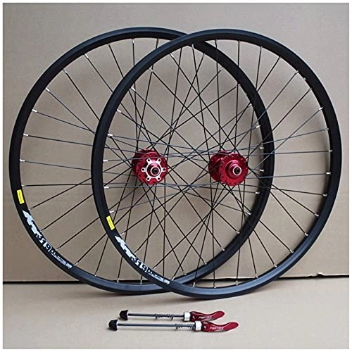 Roues VTT : Mise à niveau de la jante de vélo VTT ensemble de roues de vélo 26 pouces à double paroi jante scellée moyeu de roulement frein à disque QR pour 8-10 vitesses cassette volant d'inertie roue de vélo 32