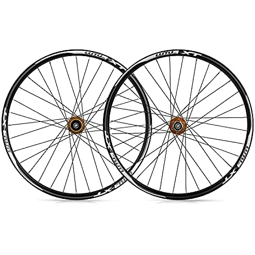 Roues VTT : MISINIO 26 / 27.5 / 29in VTT Roues Double Paroi en Alliage D'aluminium Jante VTT Avant Roue Arrière Frein À Disque À Dégagement Rapide 8 9 10 11 Vitesse 32 Trous Super Léger, 27, 5 Pouces, Incomparable