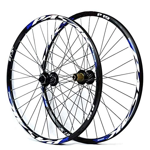 Roues VTT : MNBV Paire de Roues de vélo à Double Usage à dégagement Rapide / axe traversant 26 27.5 29 VTT Ensemble de Roues de vélo Avant arrière Frein à Disque 6 Griffes Double paroi Jante