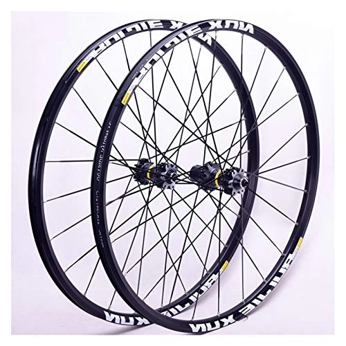 Roues VTT : OPARIA VTT 26 / 27, 5 / 29 Pouces Vélo Montagne Paire De Roues Fibre Carbone Centre Roulement Étanche Frein À Disque Libération Rapide 8 9 10 11 Vitesse Cassette (Color : Black hub, Size : 27.5inch)