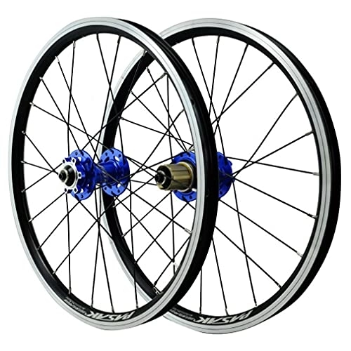 Roues VTT : Paire de roues de vélo de montagne 406 Frein à disque Roues de vélo 20" BMX Jante V Frein 24 trous Moyeu à dégagement rapide pour 7 / 8 / 9 / 10 / 11 / 12 Vitesse Cassette VTT Roue de vélo 1400 g (Couleur : Ar