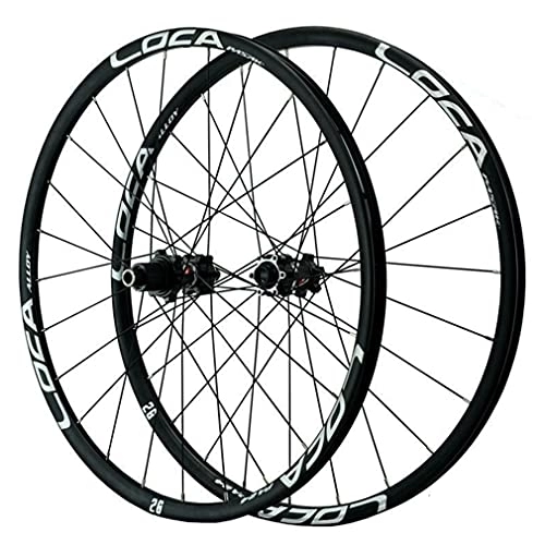 Roues VTT : Paire de roues de vélo de montagne à axe traversant frein à disque roues de vélo 26" / 27.5" / 700c / 29 jante de vélo 24 trous moyeu pour 7 / 8 / 9 / 10 / 11 / 12 vitesses cassette VTT roue avant et arrière 1670 g