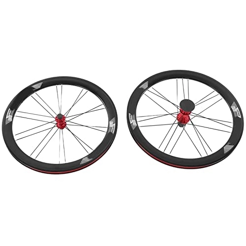 Roues VTT : Paire de roues de vélo, roues de vélo de montagne avant 2 arrière 4 roulements structure moyeu rouge pour l'extérieur pour le cyclisme pour le remplacement