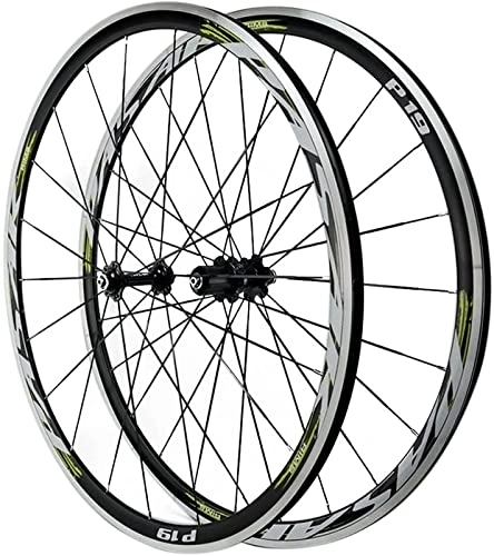 Roues VTT : Paires de roues de vélo de montagne, roues avant et arrière, jantes en alliage léger à double paroi 700C Jeu de roues avant arrière pour vélo de route à dégagement rapide Frein C / V 7 8 9 10 11 12 vit