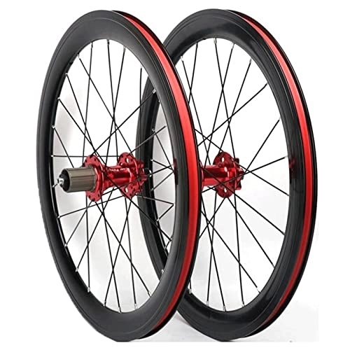 Roues VTT : Puozult 20 Pouces 451 Roues Vélo Montagne Roues Vélo Frein À Disque Dégagement Rapide Avant 2 Arrière 4 Roulement 11 Vitesses Alliage D'aluminium Jante Double Couche