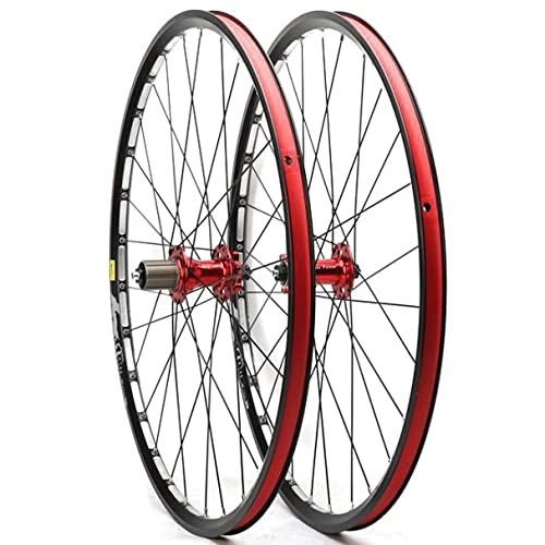 Roues VTT : Puozult 27.5 Pouces Paire Roues Vélo Montagne Avant 2 Arrière 4 Roulements Frein À Disque À Dégagement Rapide Jante Alliage D'aluminium À Double Couche 7 8 9 10 11 Vitesse