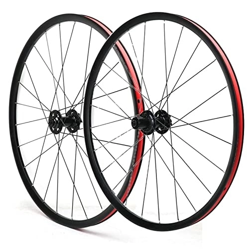 Roues VTT : Puozult Paire Roues Frein À Disque 27.5 Pouces VTT Roue Avant Arrière Double Couche Jante Alliage D'aluminium 24 Trous Jante À Dégagement Rapide pour 7 8 9 10 11 Vitesses