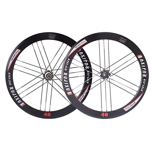 Roues VTT : QERFSD 20 Pouces 22 Pouces Vélo Roues V Frein Frein À Disque 1620g 406 451 Montagne Avant Arrière Roue De Vélo Jante À Dégagement Rapide 8 9 10 11 Vitesses (Color : Black, Size : 20inch)