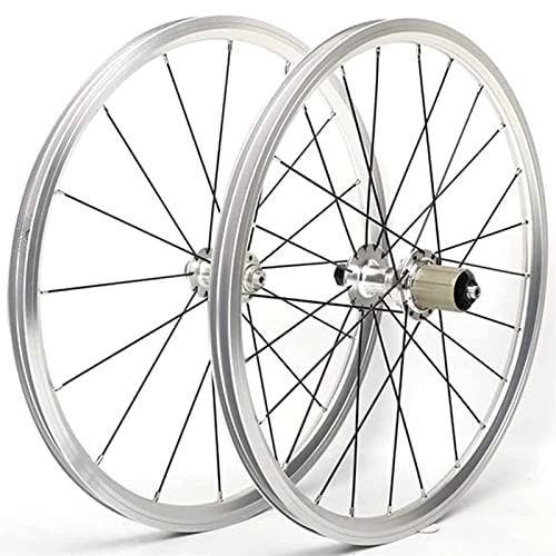 Roues VTT : QERFSD Paire Roues Vélo Montagne 20'' 406 Jante Alliage D'aluminium V Frein Roues Avant À Dégagement Rapide Roues De Vélo Noires Fit 7-11 Vitesses Cassette Vélo Roues